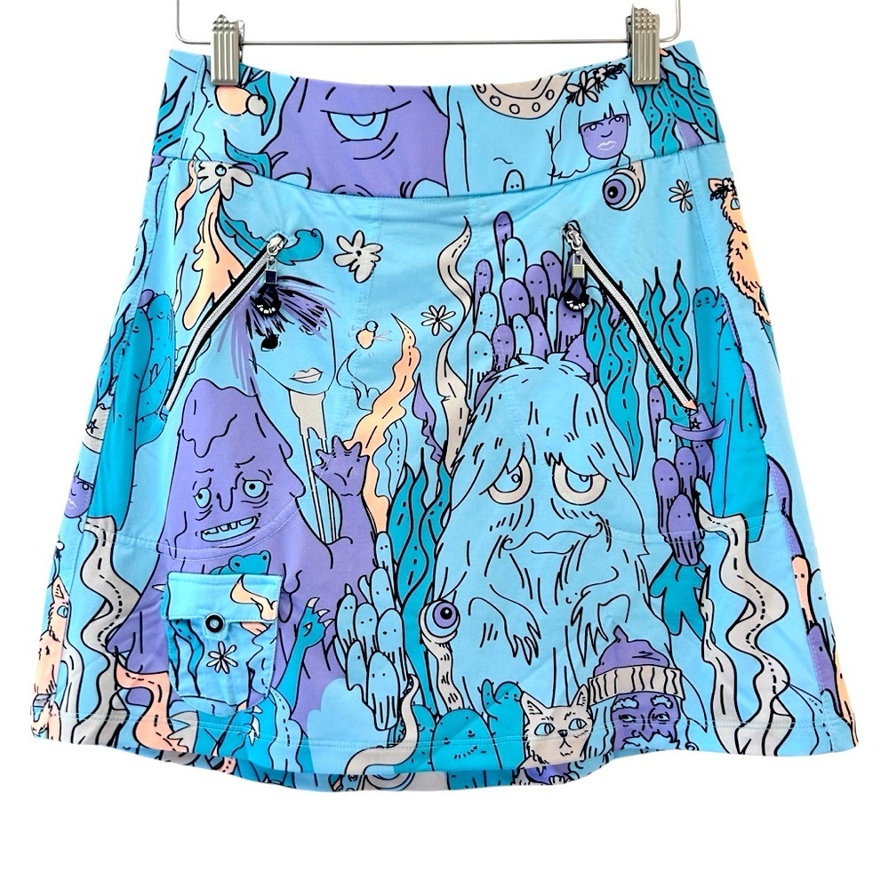 JAMIE SADOCK Animal Party Print Activewear Skort size 0 Pickleball Golf Tennis